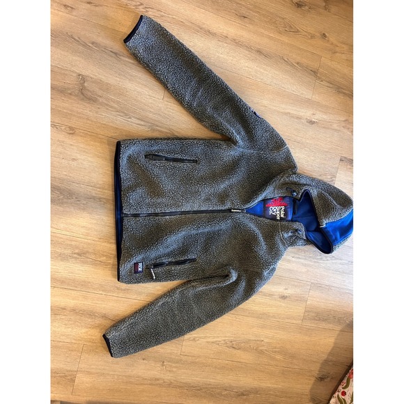 Superdry Other - Superdry Polar Sherpa Fleece Hoodie Mens XL Grey Blue Full Zip Jacket Mountain